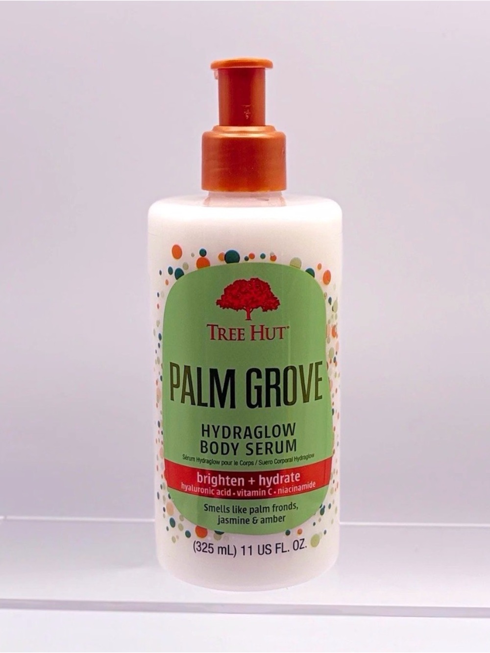 Tree Hut Palm Grove Hydraglow Body Serum - Brighten & Hydrate (White/Green)
